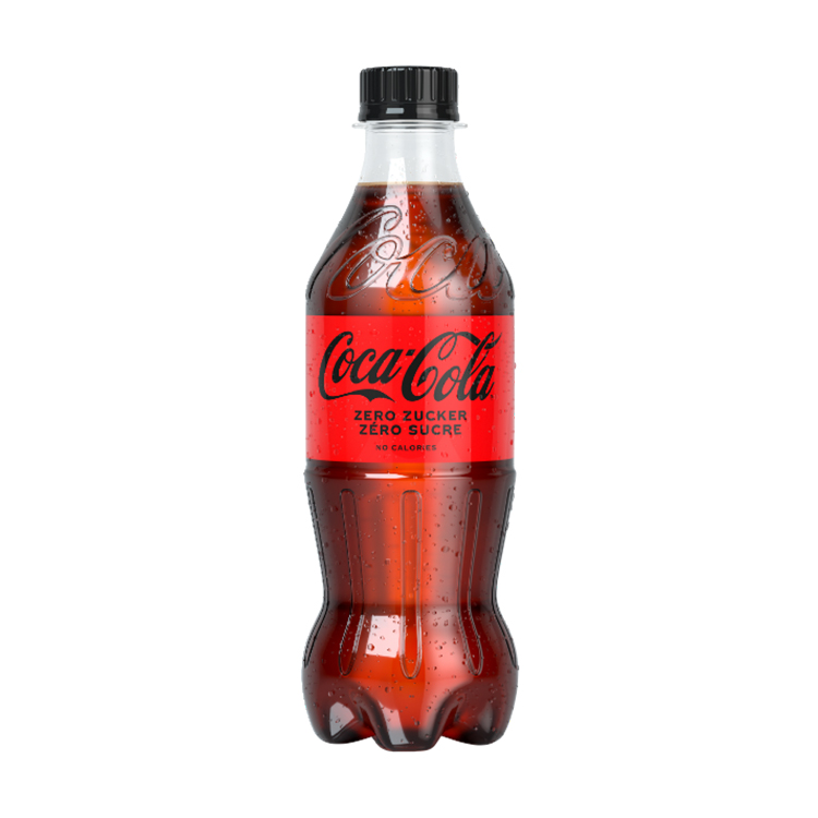 Eine 450 ml Coca-Cola Zero PET-Flasche