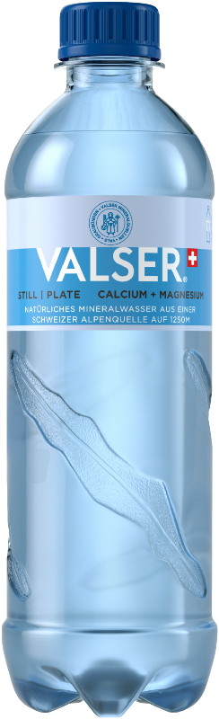 Eine Valser PET-Flasche Calcium und Magnesium