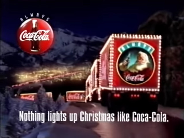 Image from the Coca-Cola christmas TV ad.
