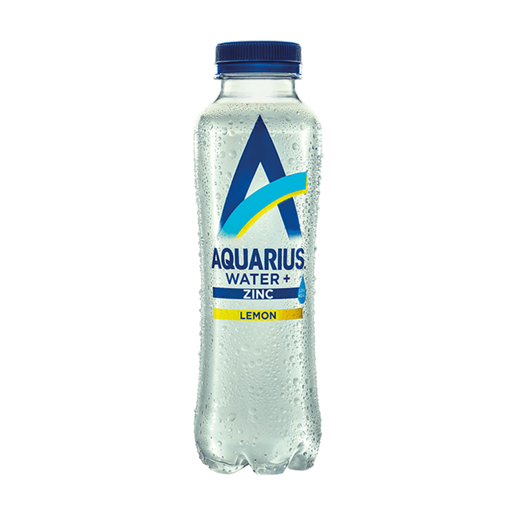 Eine 400 ml Flasche Aquarius Lemon