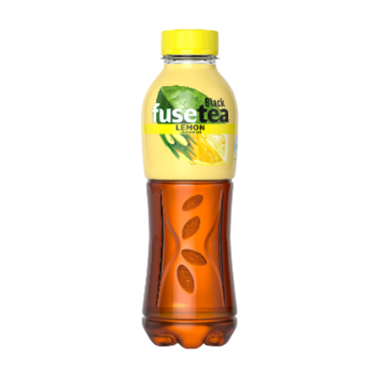 Eine 500 ml PET-Flasche Fusetea Lemon