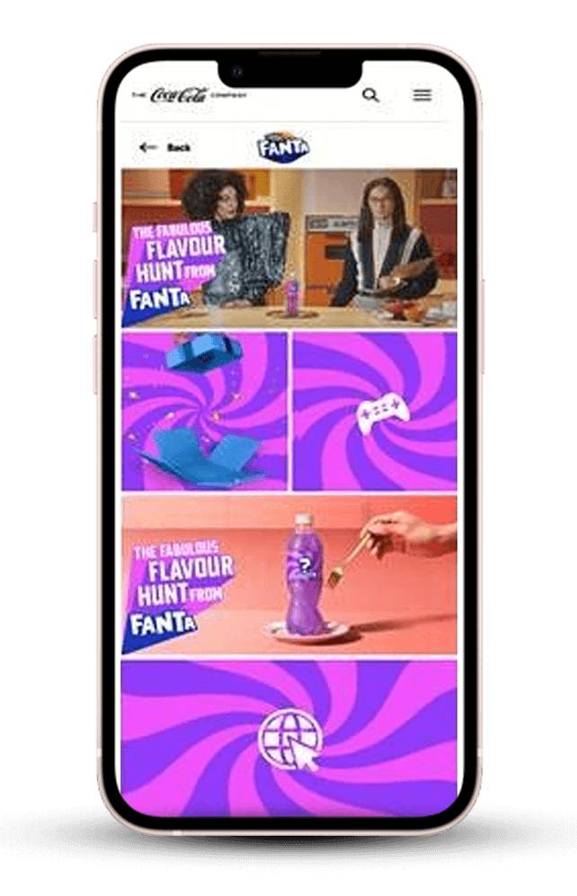 iPhone zeigt die Rubrik «What The Fanta» der Coca-Cola App an.