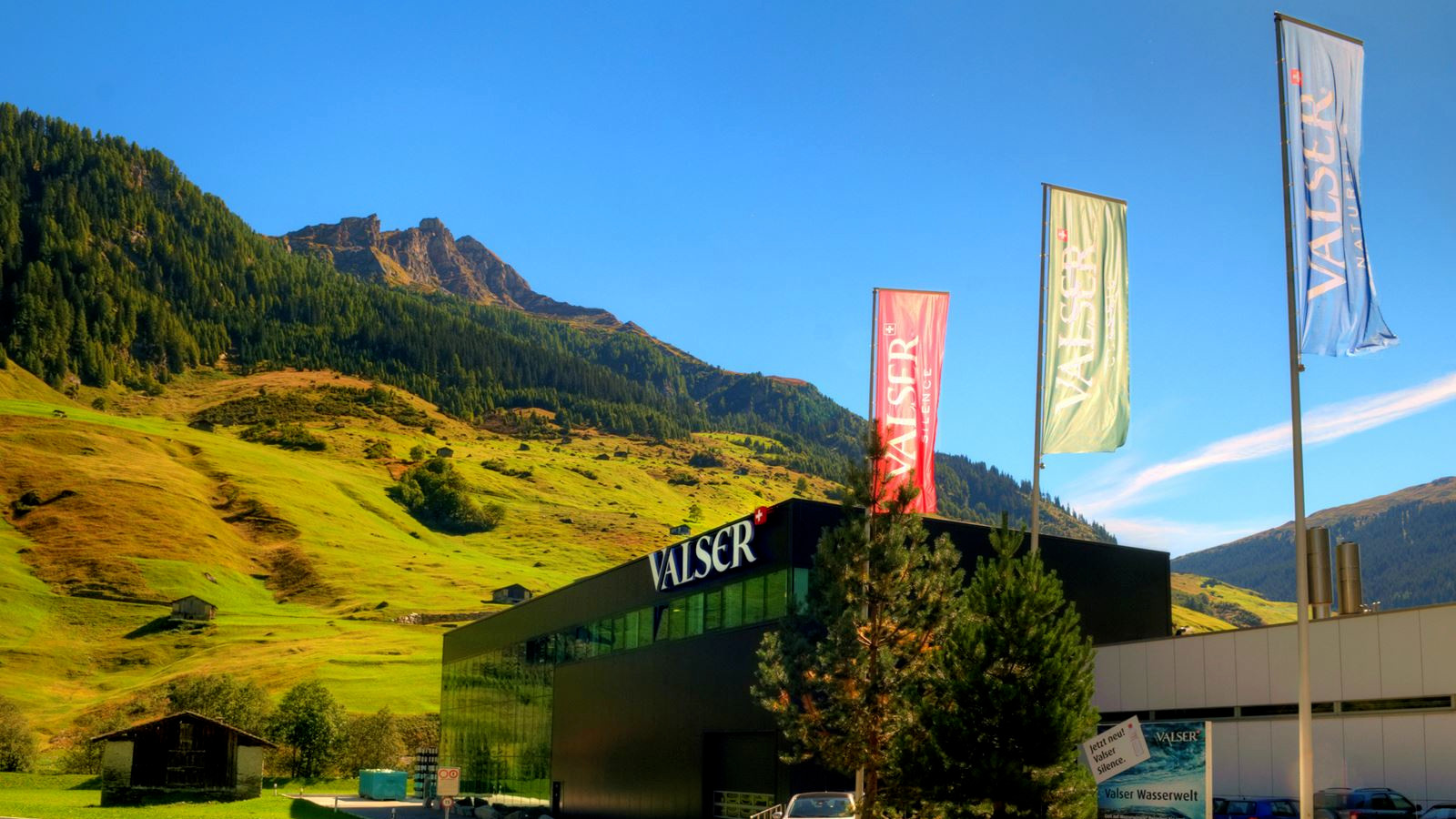 Die Produktionsstätte in Vals, Graubünden
