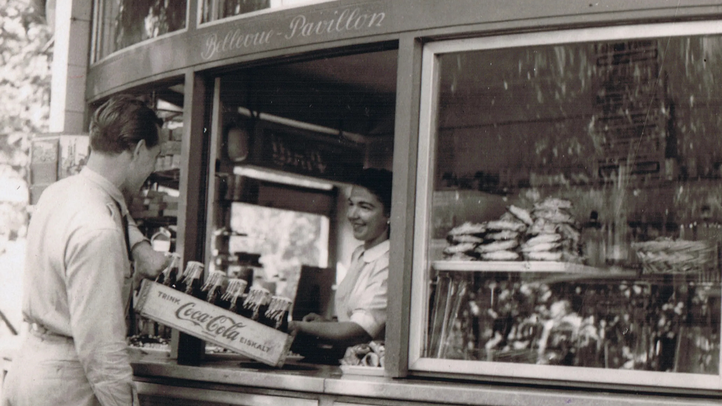 Livraison de Coca-Cola, 1947, place Bellevue, Zurich