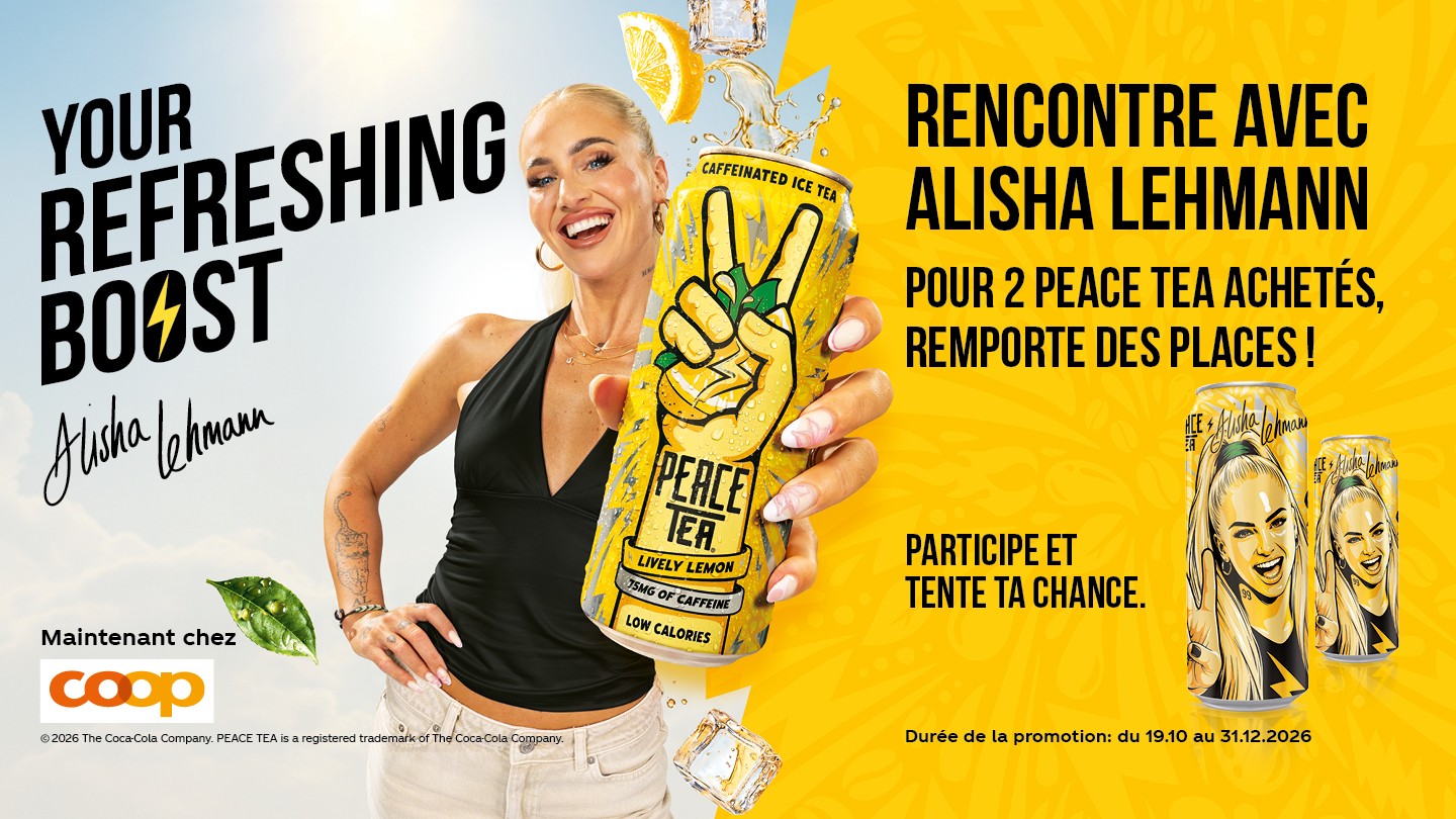 Quatre canettes de Peace Tea