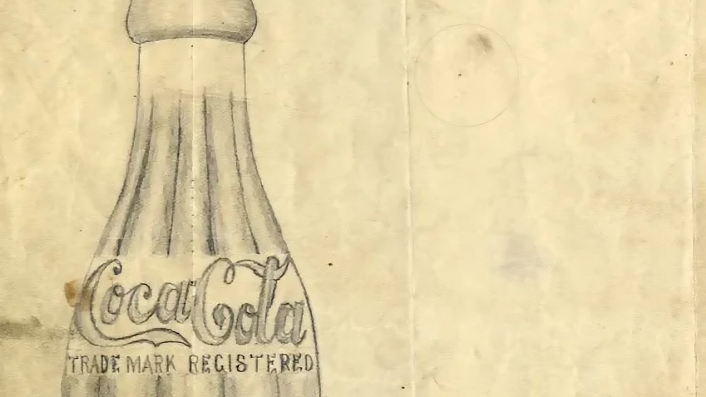Entwurf der Coca-Cola Konturflasche