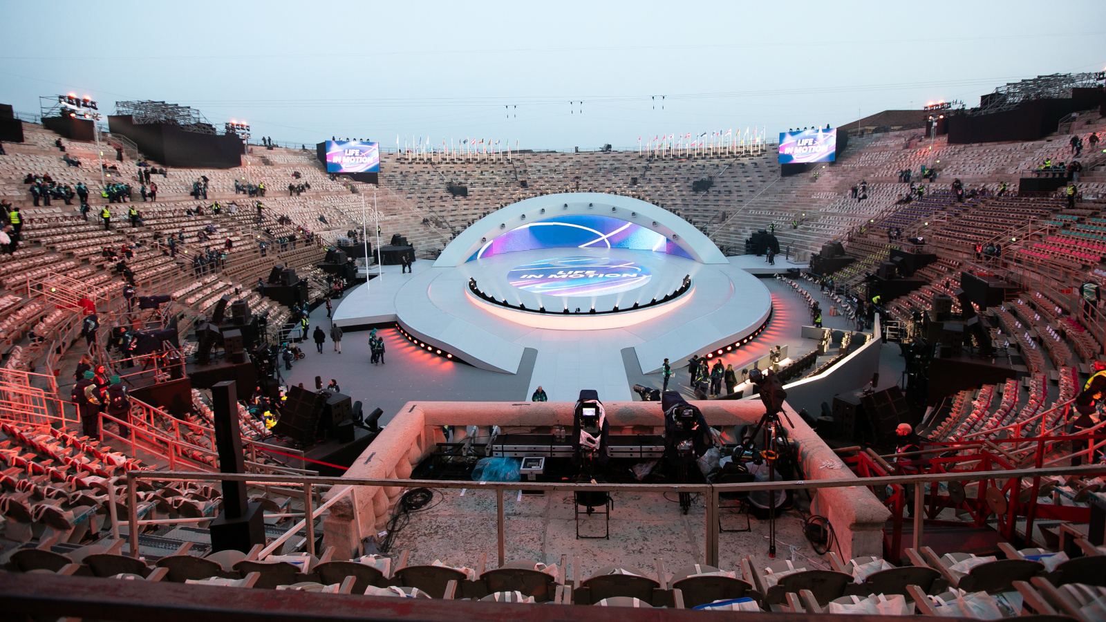 Das Stadion der Paralympics Winterspiele 2026 Eröffnungsfeier in Verona
