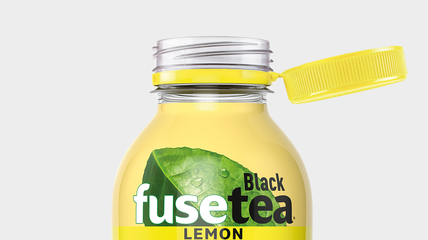 Fusetea Lemon Flasche mit Bleib-Dran-Deckel
