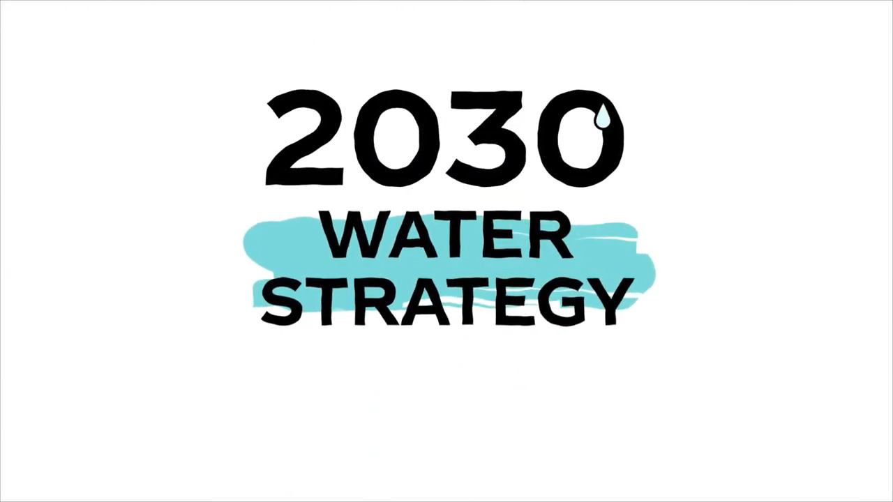 Illustratives Bild mit der Aufschrift 20230 Water Strategy