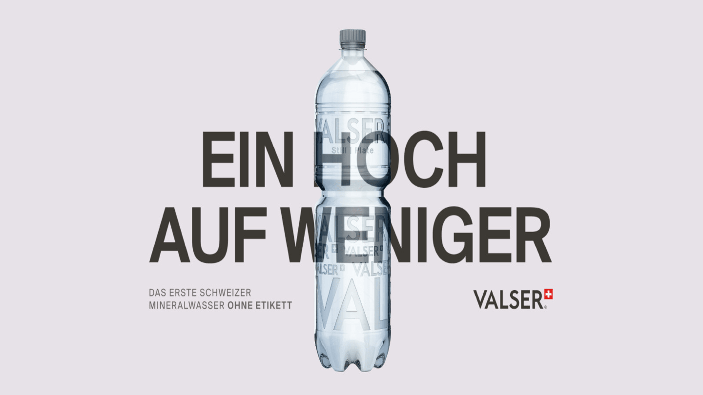 Eine Premiere:Das erste Schweizer Mineralwasser ohne Etikett