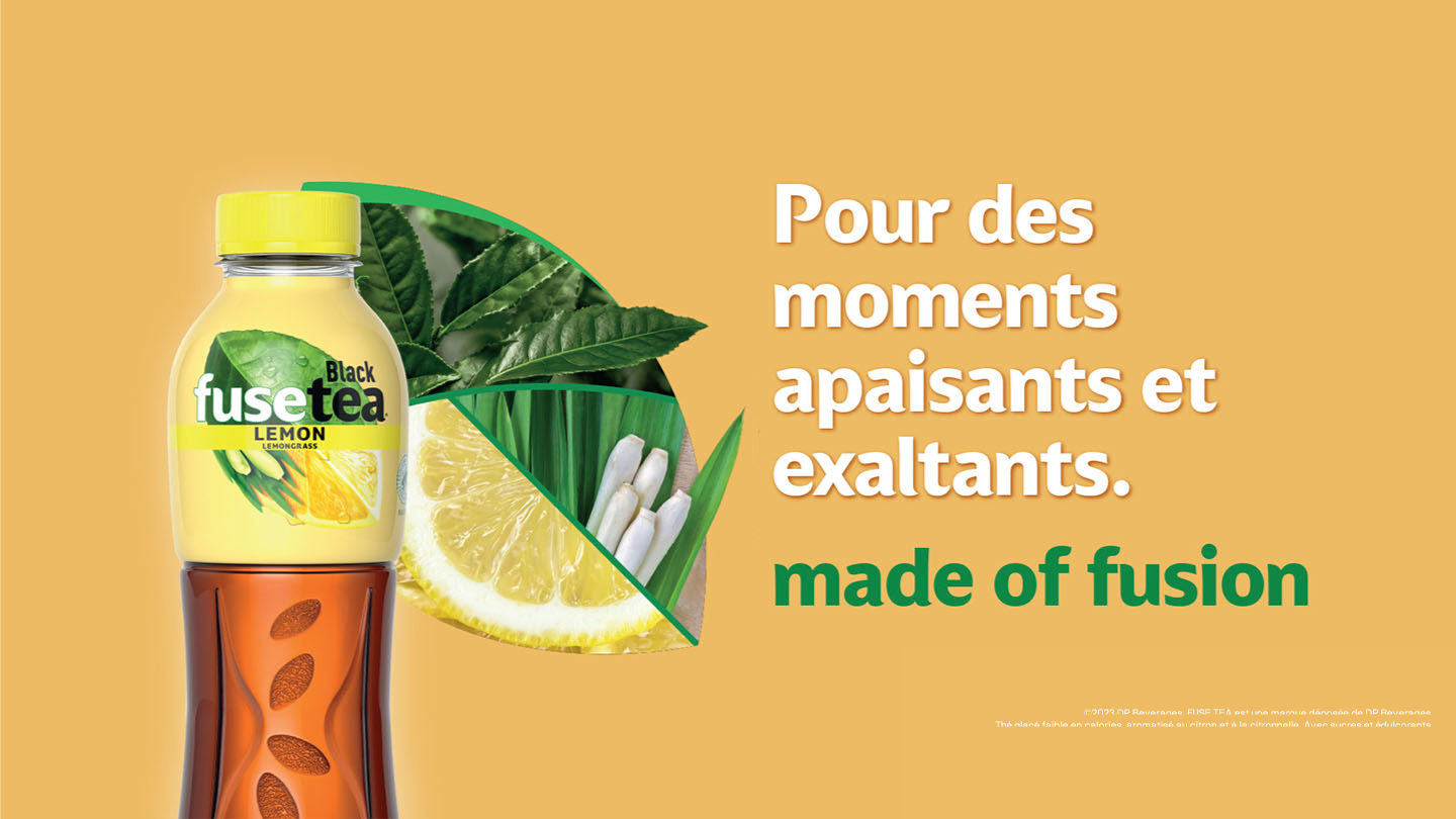 affiche publicitaire fusetea citron