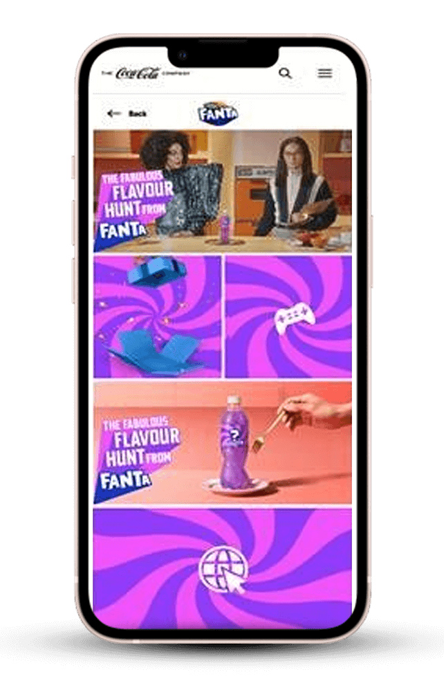 téléphone mobile avec plusieurs images de la page « what the fanta »