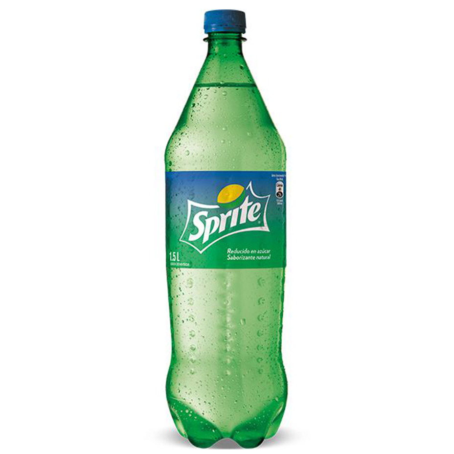 Botella plástica de Sprite, tamaño familiar.