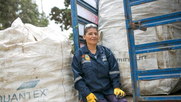 Mujer recicladora