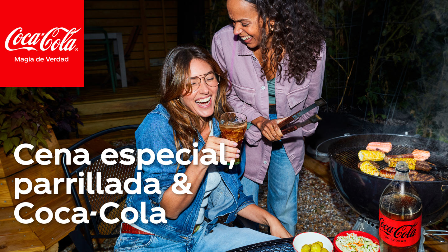 Cena especial, parrillada & Coca-Cola