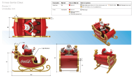 Medidas trineo Santa