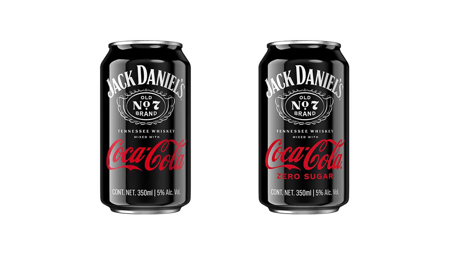 Dos latas de Jack Daniel’s & Coca-Cola
