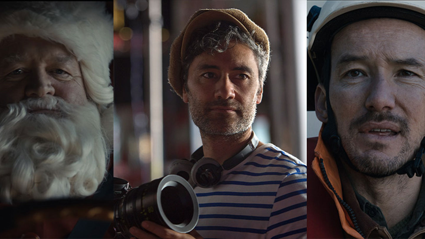 Tres imágenes: Colacho, un cineasta y un operario con casco