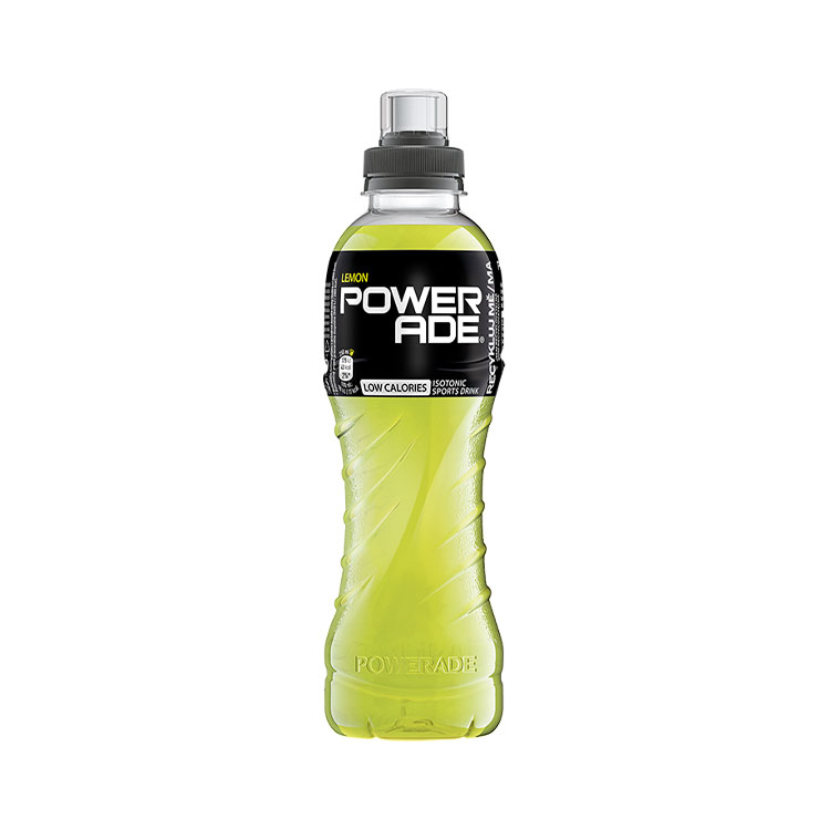 Powerade Lemon, citronový sportovní izotonický nápoj PET lahev