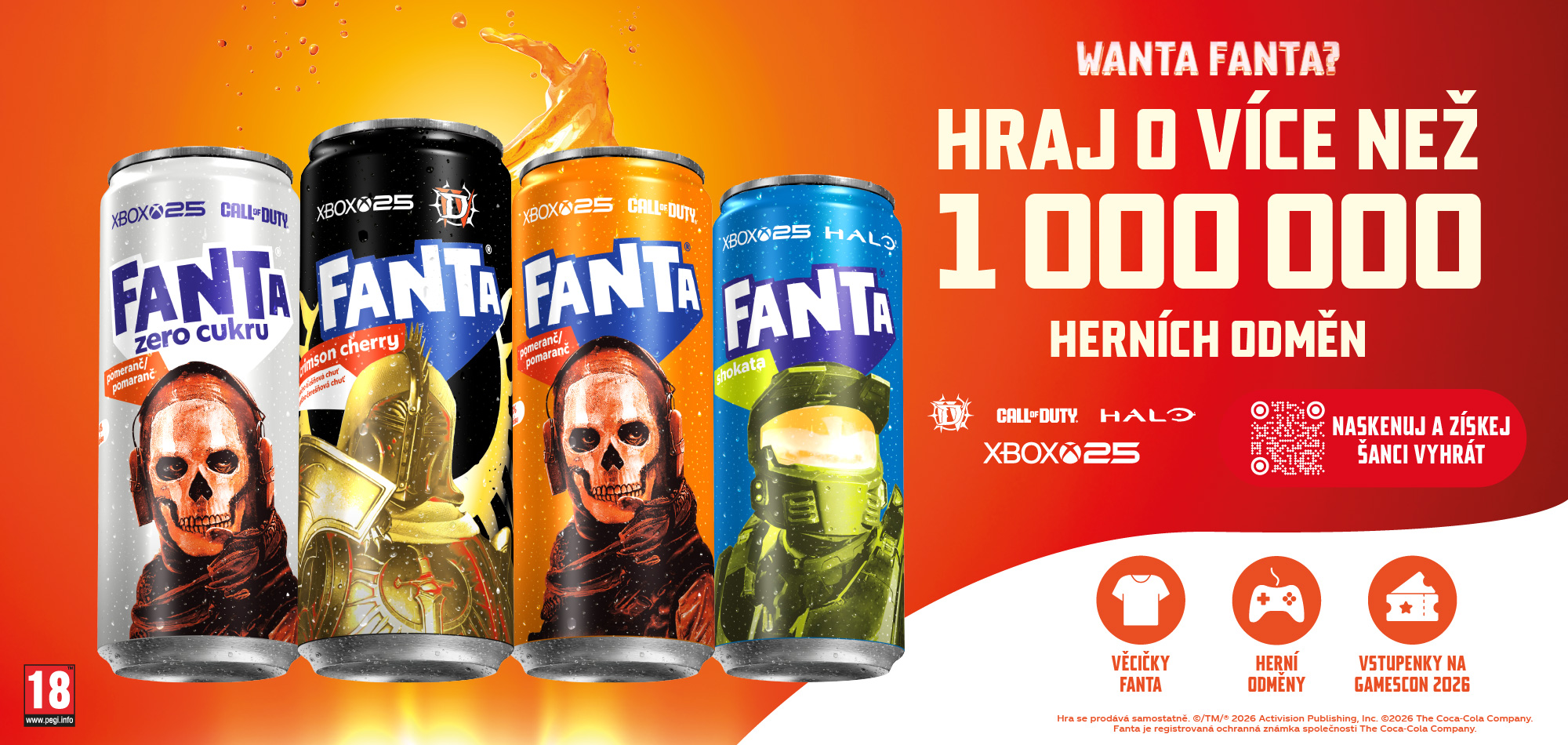 banner soutěže Fanta Xbox