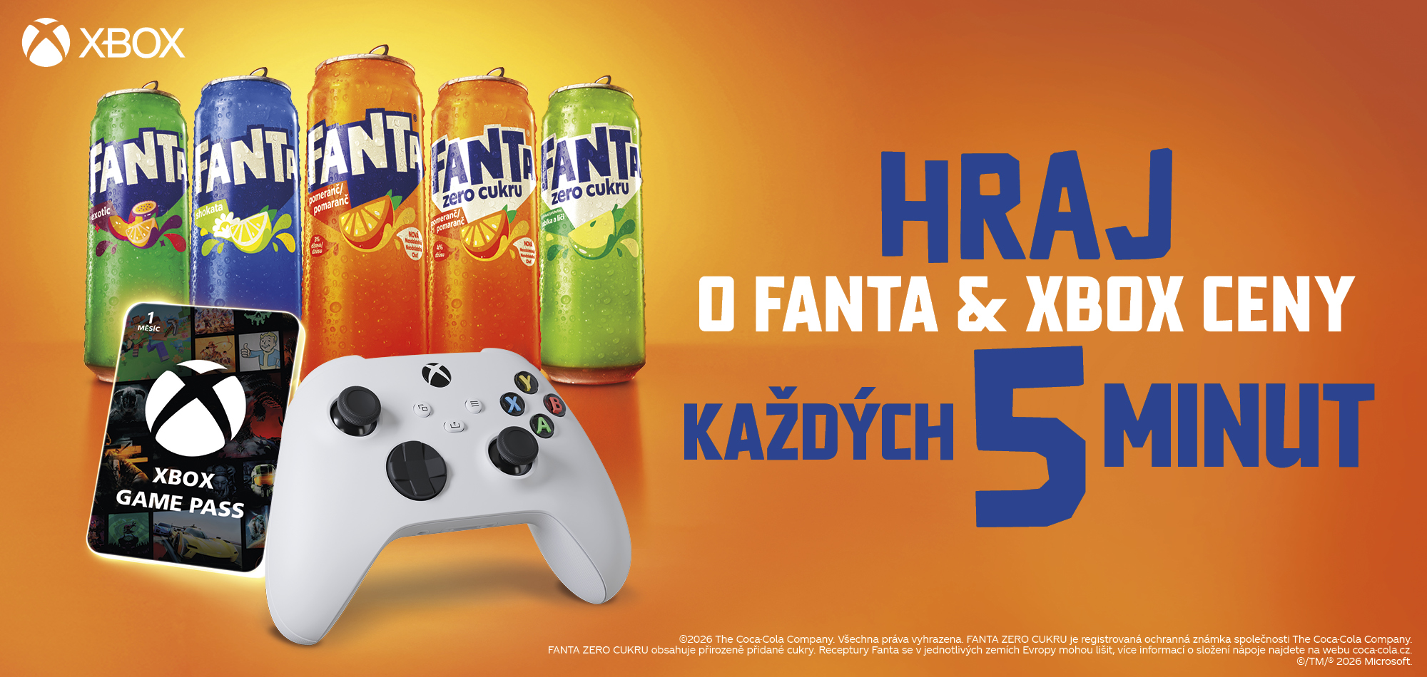 banner soutěže Fanta Xbox