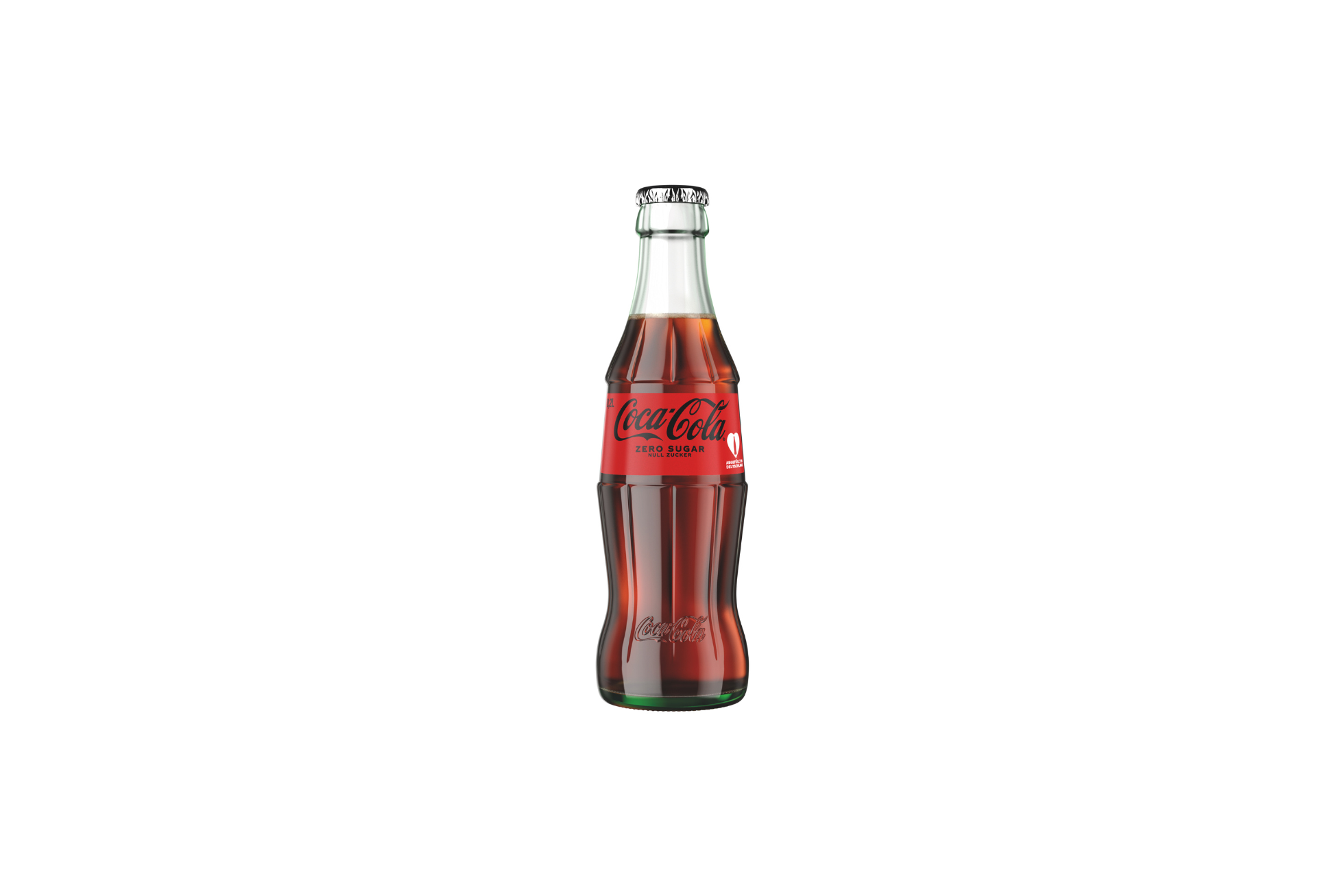 eine Coca Cola Zero Glasflasche