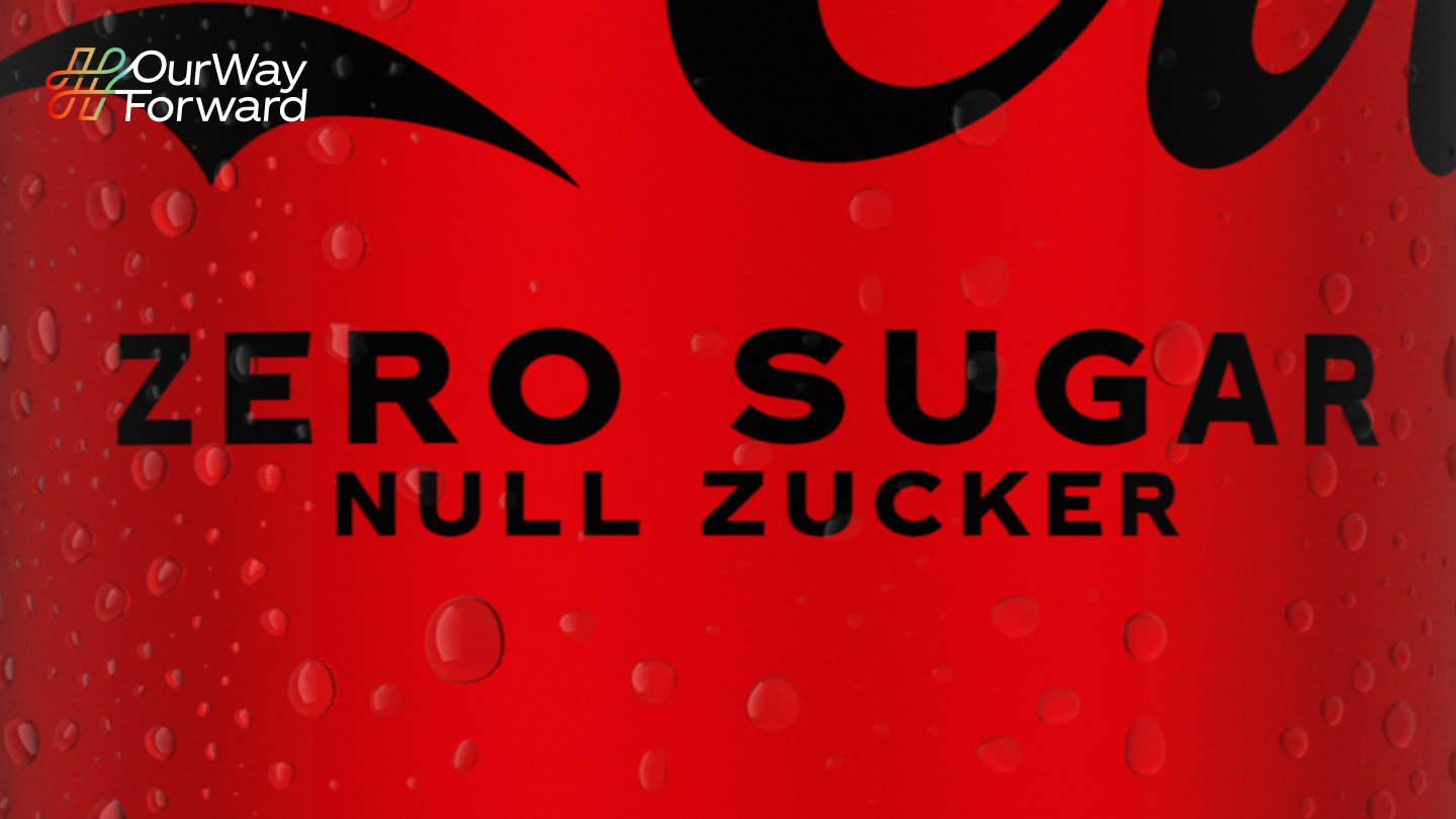 Logo Coca-Cola Zero Sugar Null Zucker