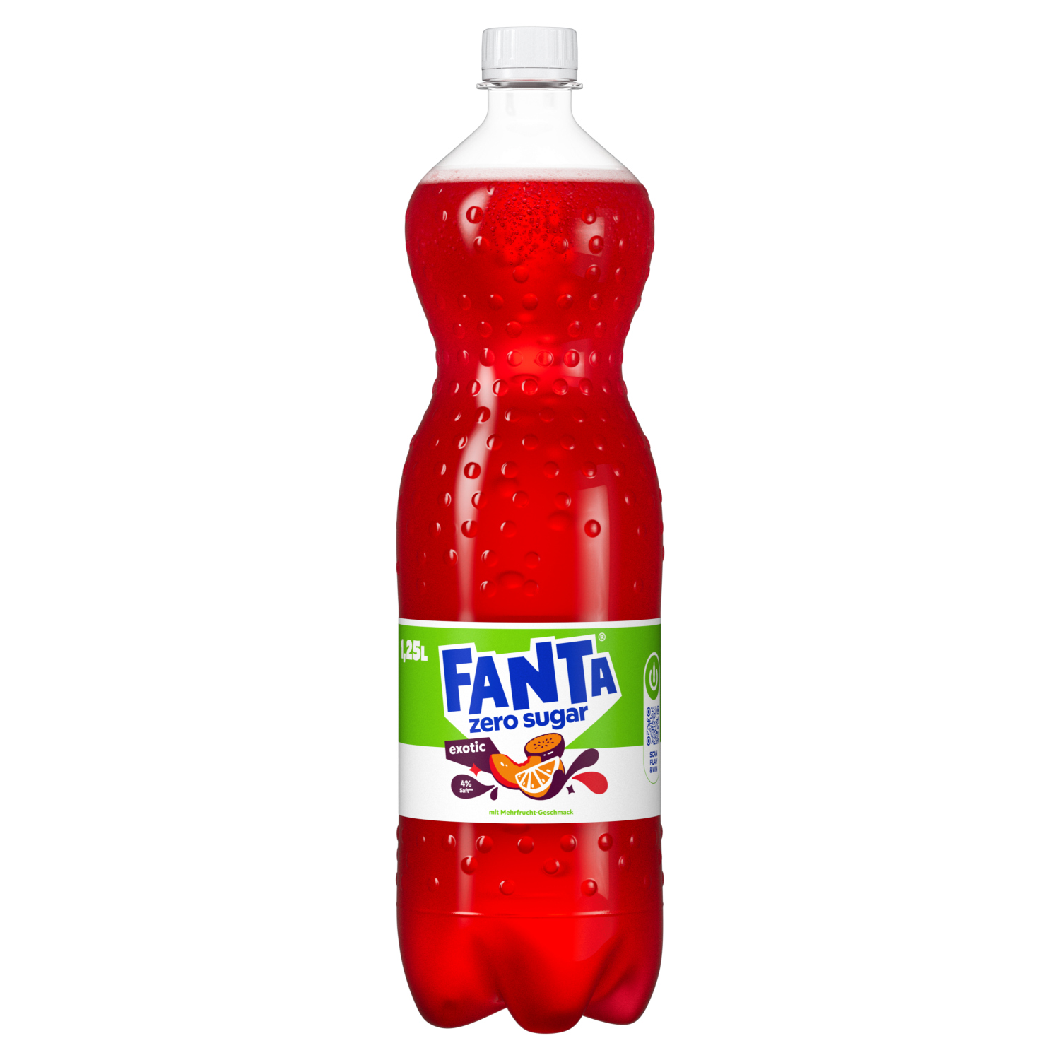 Produktabbildung - Fanta Exotic ohne Zucker 1.25L