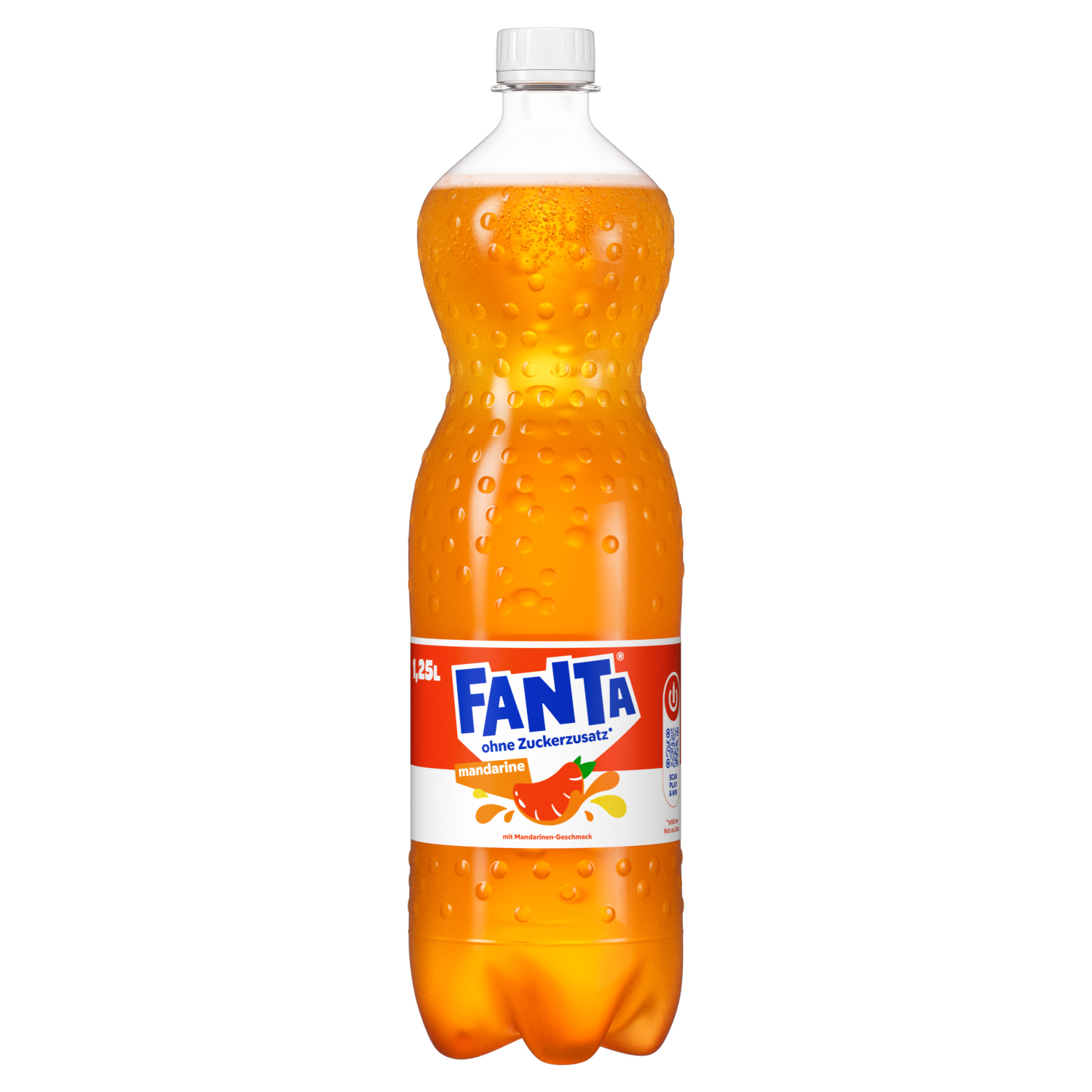 Fanta Produktabbildung - Fanta Mandarine ohne Zuckerzusatz