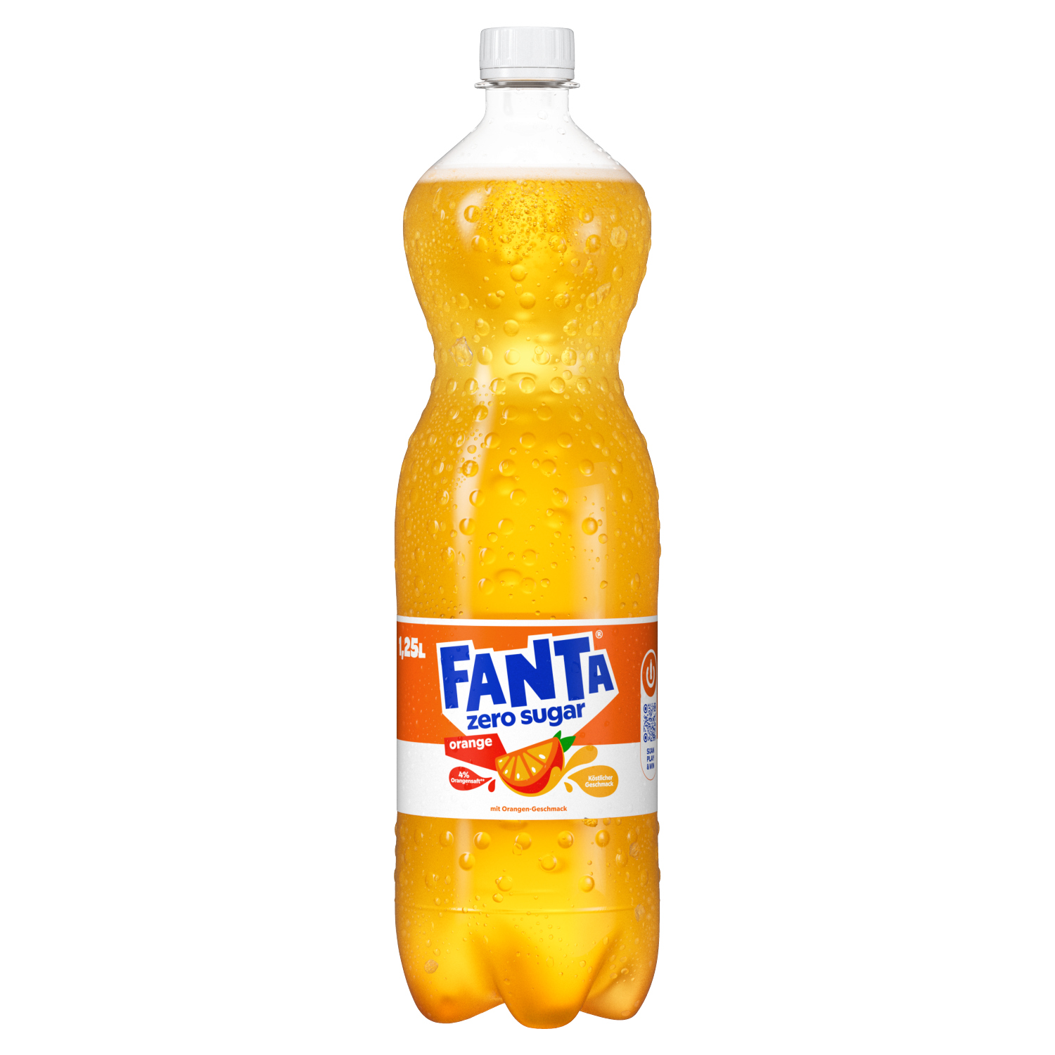 Produktabbildung - Fanta Orange ohne Zucker 1.25L