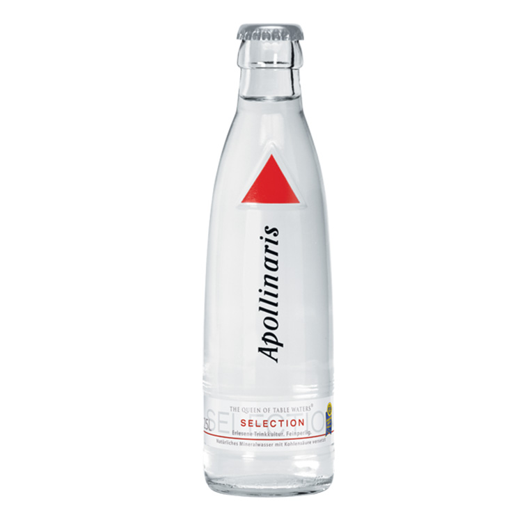 Eine 0,25 Liter-Flasche Apollinaris Selection-Mineralwasser