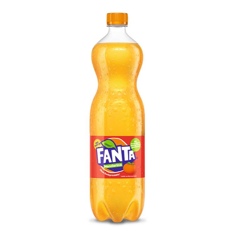 Fanta Produktabbildung - Fanta Mandarine ohne Zuckerzusatz