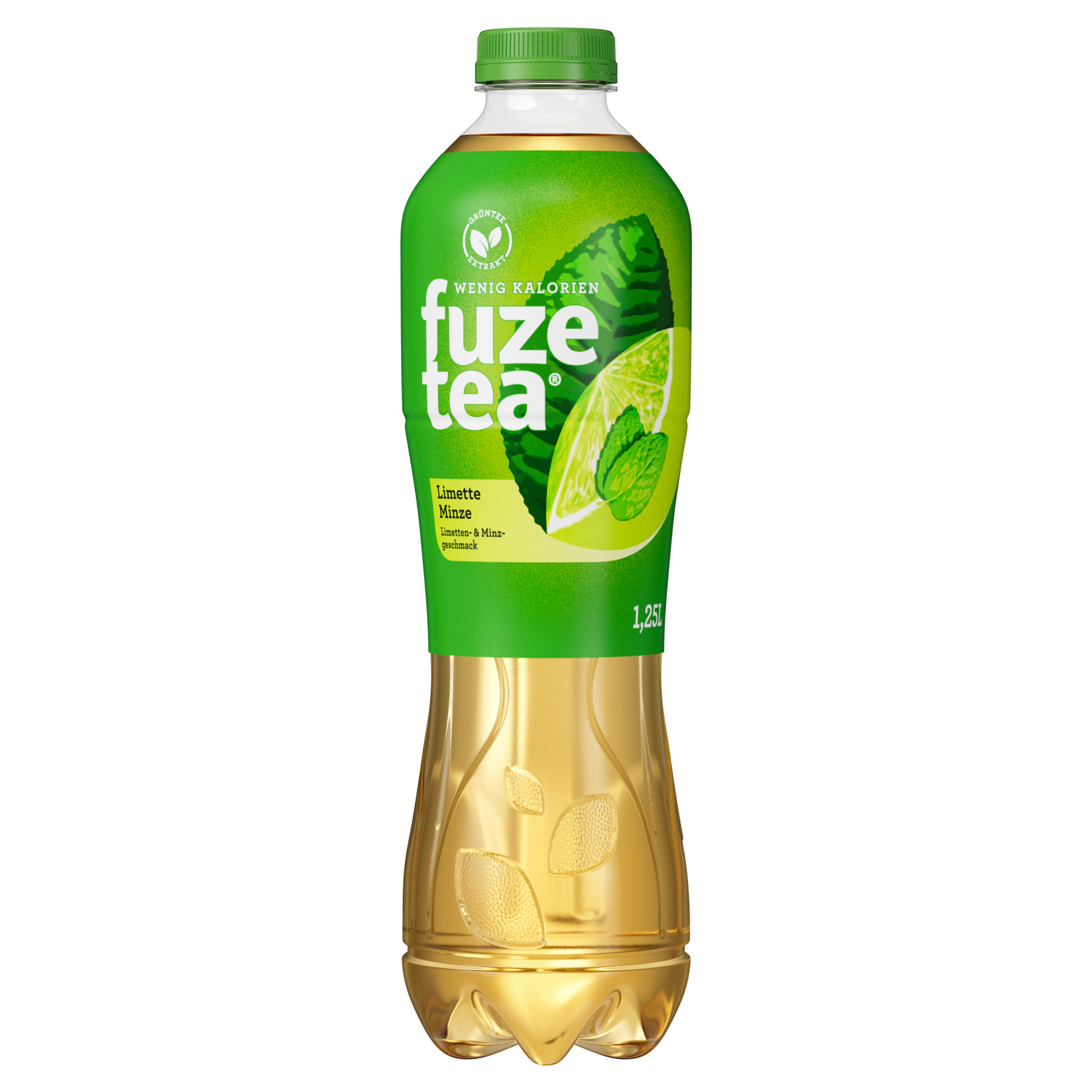 Eine Flasche Fuze Tea Limette Minze