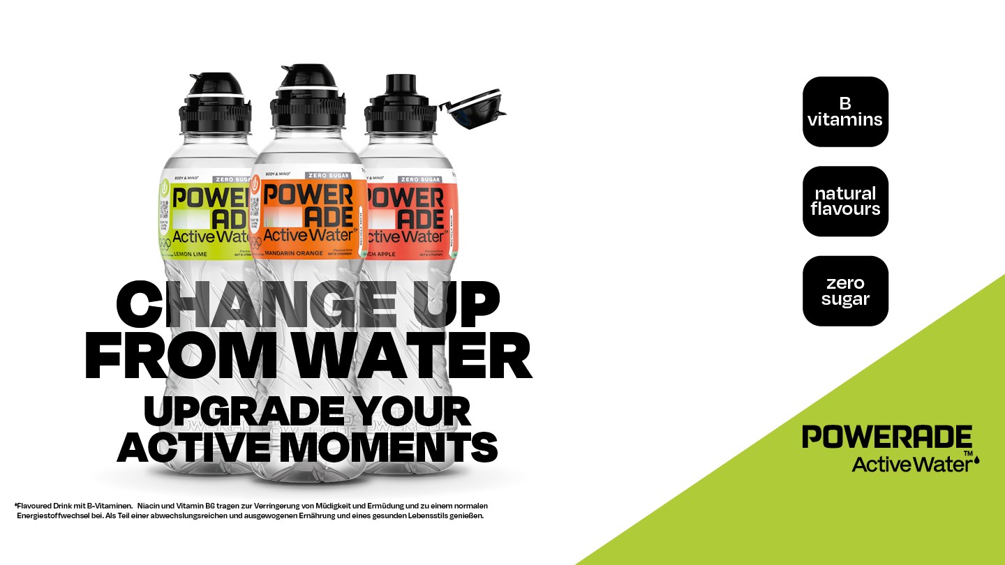 Powerade Active Water Flaschen