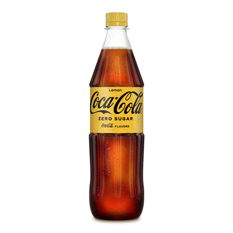 Eine Flasche Coca-Cola Zero Sugar Lemon