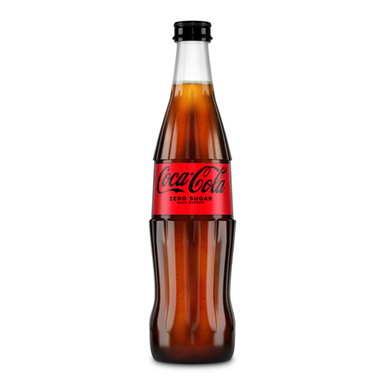 Eine Flasche Coca-Cola Zero Sugar