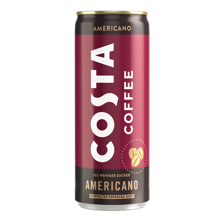 Eine Dose Costa Coffee Americano-Kaffeegetränk