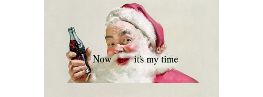 Illustration der Coca-Cola-Weihnachtskampagne von 1931 mit dem Weihnachtsmann
