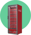 Getränkekühlschrank mit Coca-Cola-Logo