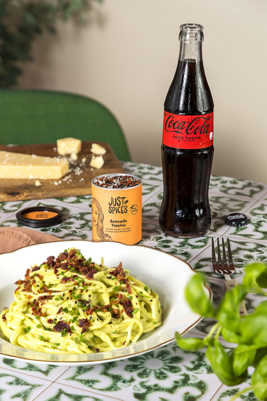 Avocado Pasta mit Pancetta