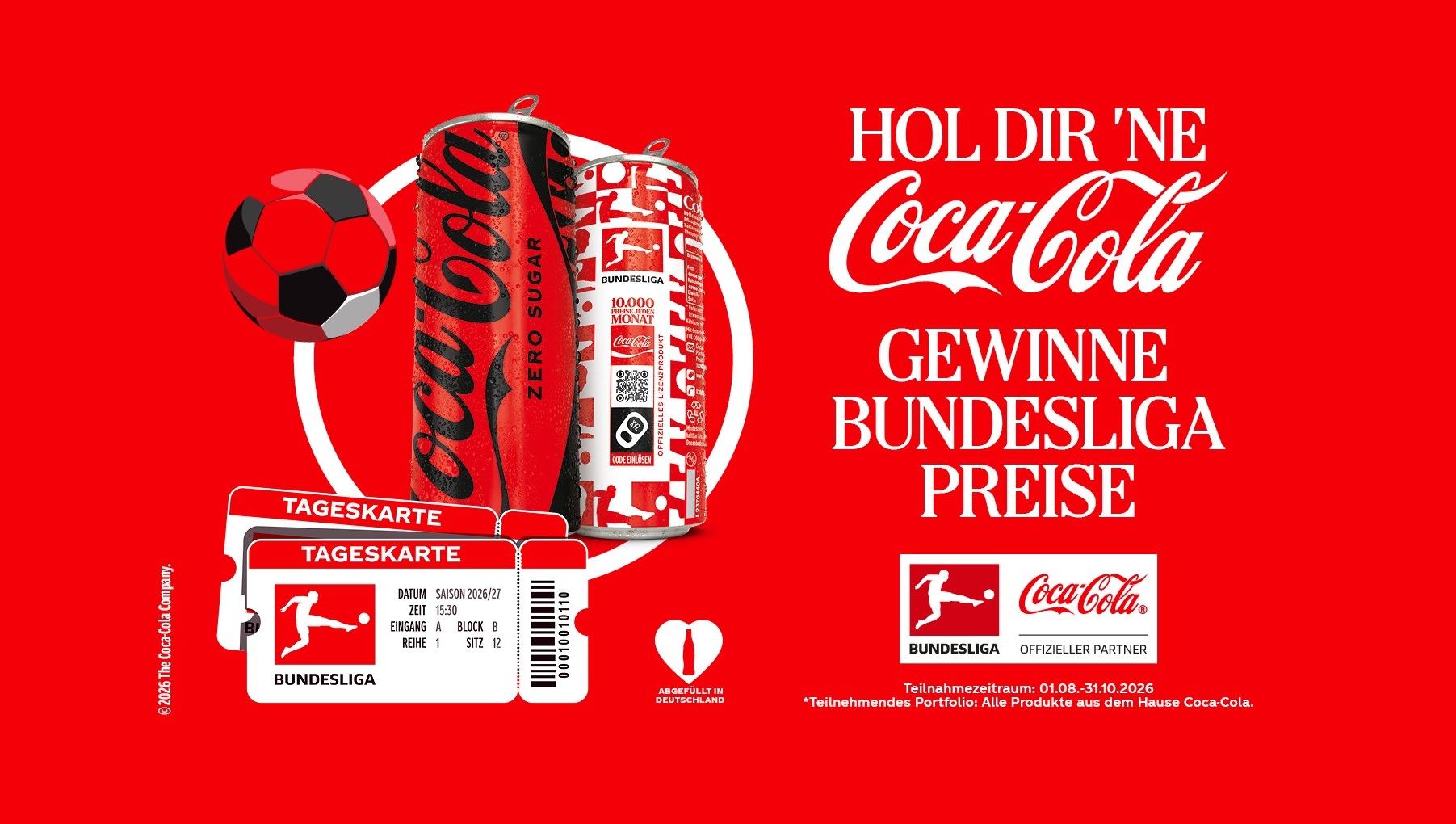 Zwei Coca-Cola-Dosen im Bundesliga-Design.