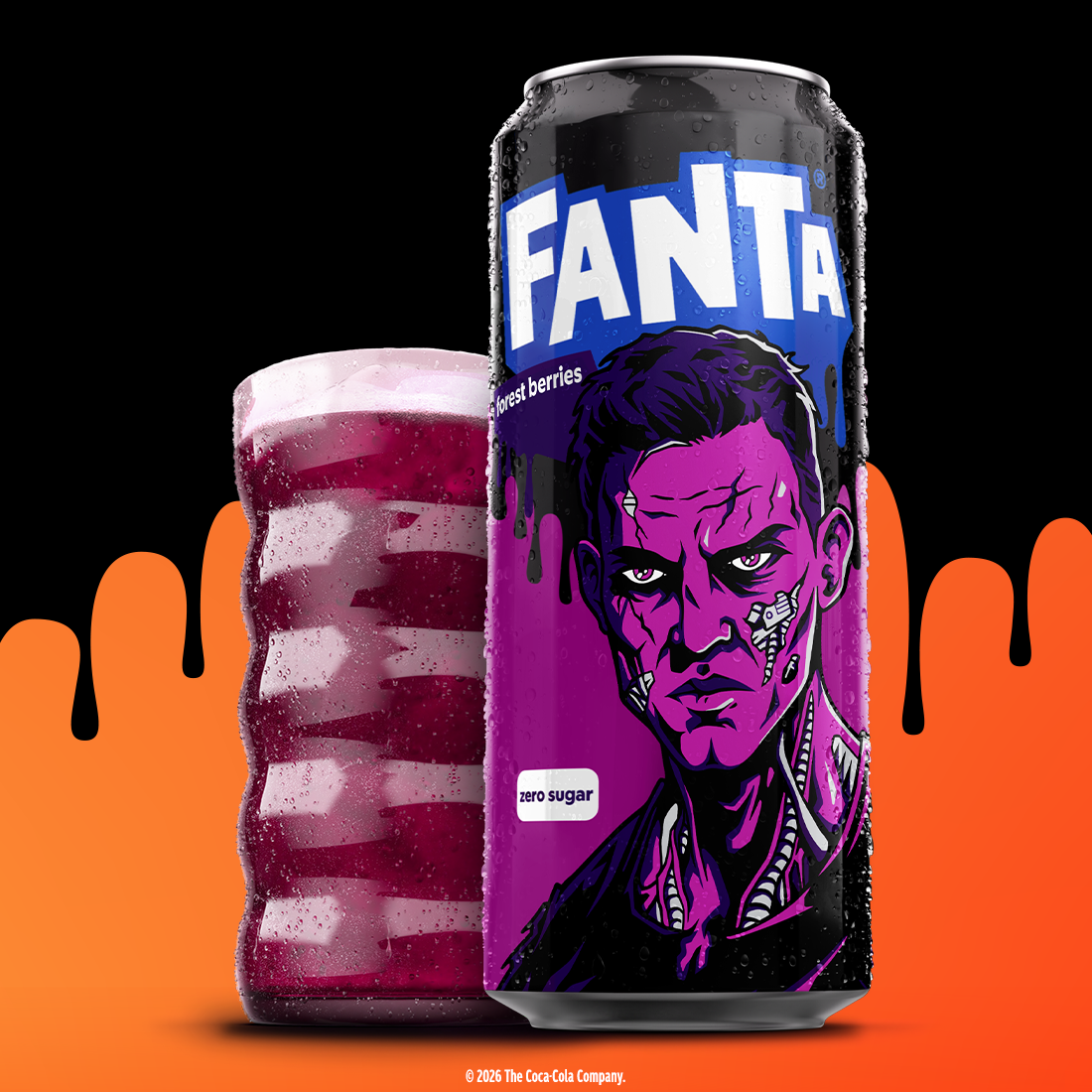 Eine Dose Fanta Forest Berries.