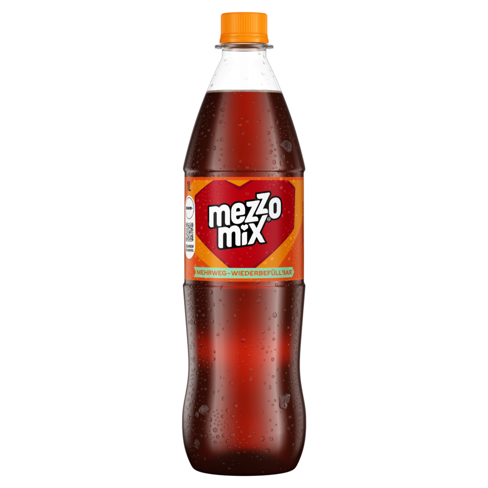Eine mezzo mix 1 L PET-Mehrwegflasche