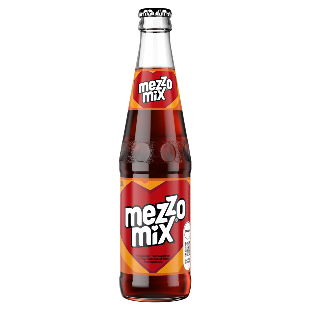 Eine Mezzo Mix Glas-Mehrwegflasche