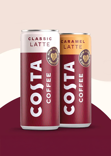 Zwei Dosen Costa Coffee