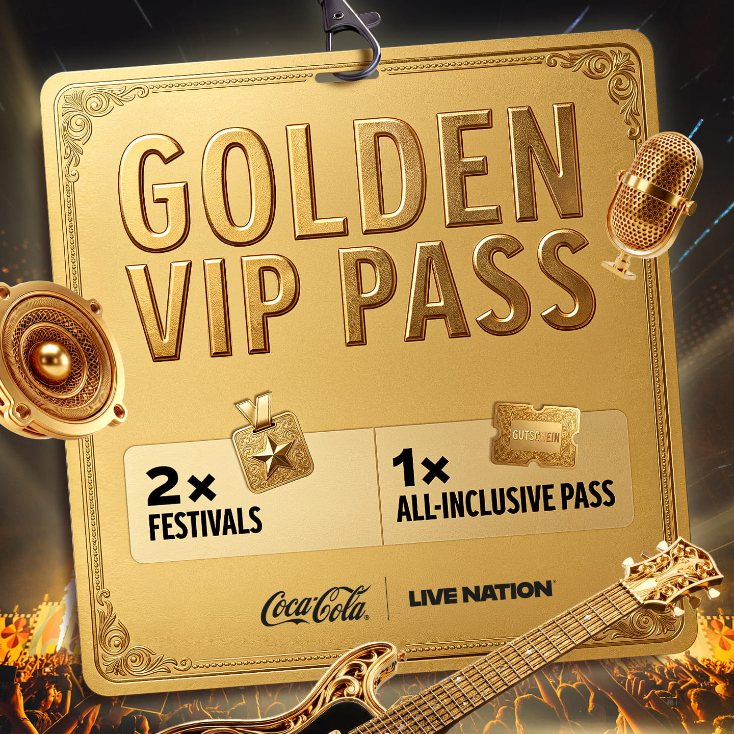 Ein goldener VIP-Pass