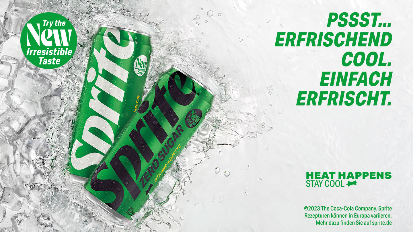 Sprite - Erfrische deinen Durst. Klar und erfrischend.