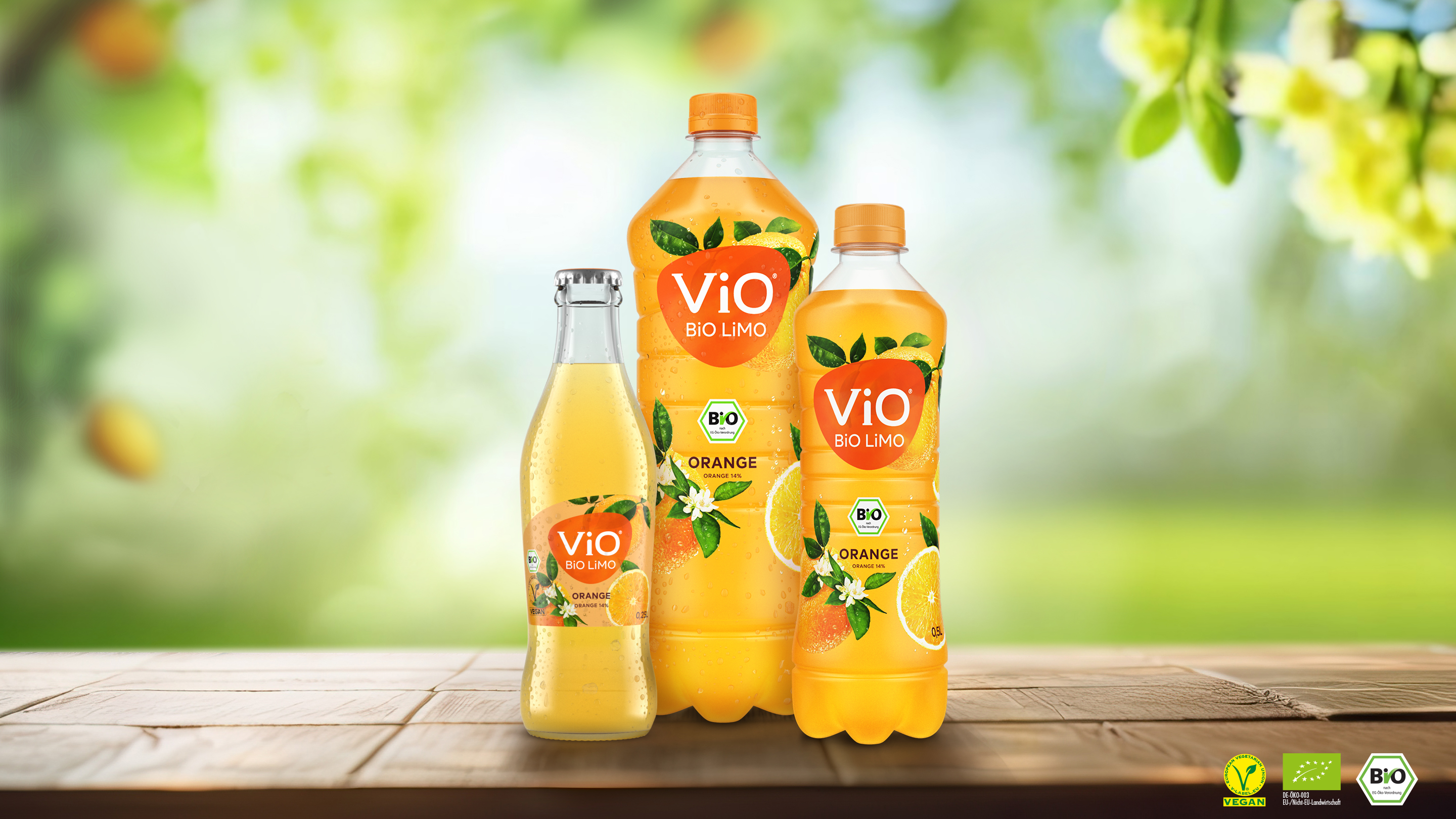 verschiedene Geschmacksrichtungen von ViO BiO LiMO