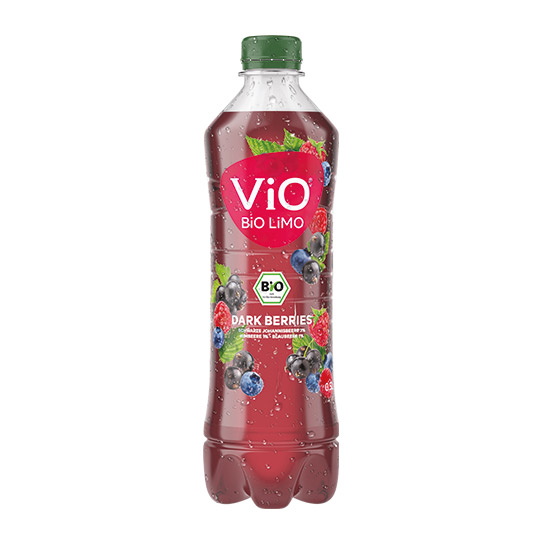 Eine Flasche ViO BiO LiMO Dark Berries