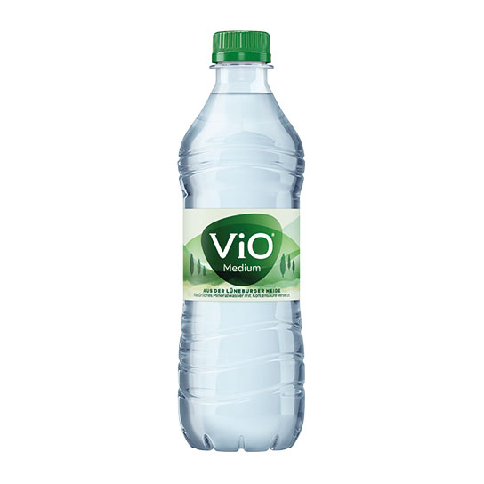 Eine 0,5 Liter-Flasche ViO Medium